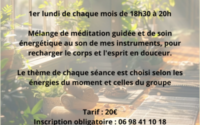 Atelier Méditation 1er lundi de chaque mois